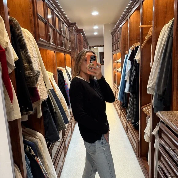 Sezane Gaspard Cardigan - Super Kid Mohair - Black - Picture 5 of 8